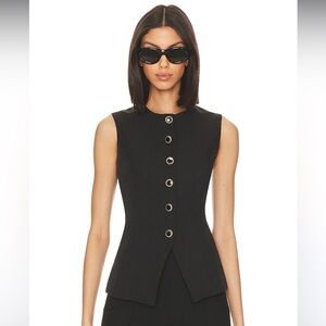 NWT SNDYS x Revolve Emiliana Top in Black SIZE S BLOUSE vest